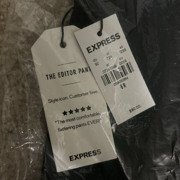 🆕 NWT Express Editor Original Low Rise Bootcut Pant, Women’s Size 6, In Plastic - Picture 3 of 11